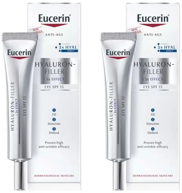 유세린 히알루론 필러 3X 이펙트 아이크림, 15ml, 2개