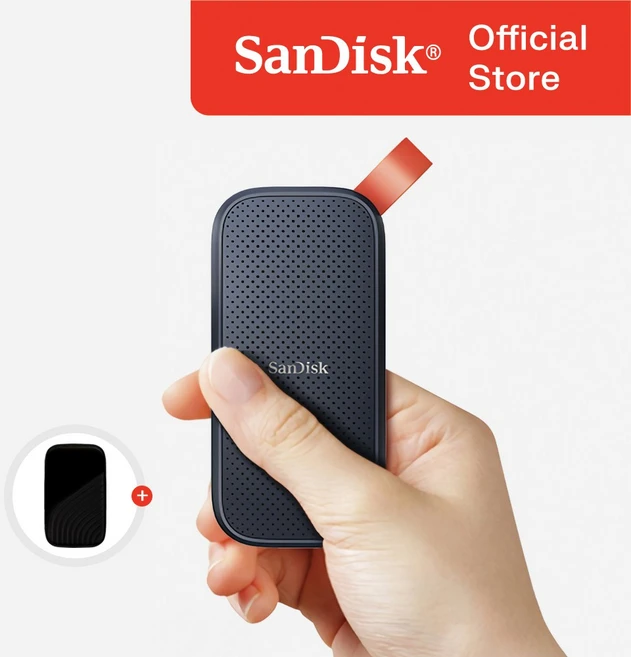 샌디스크 외장SSD 포터블 E30 대용량 고성능 + 전용 케이스, 1TB