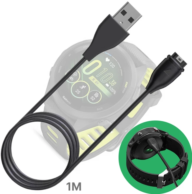가민 포러너 피닉스 인스팅트 비보액티브 베뉴 USB 충전 케이블, 1개, USB A타입 스트레이트