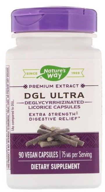 iHerb Official Natures Way DGL Ultra 75 mg 90 플랜트성 건강 보조제, iHerb Official Natures Way, DG