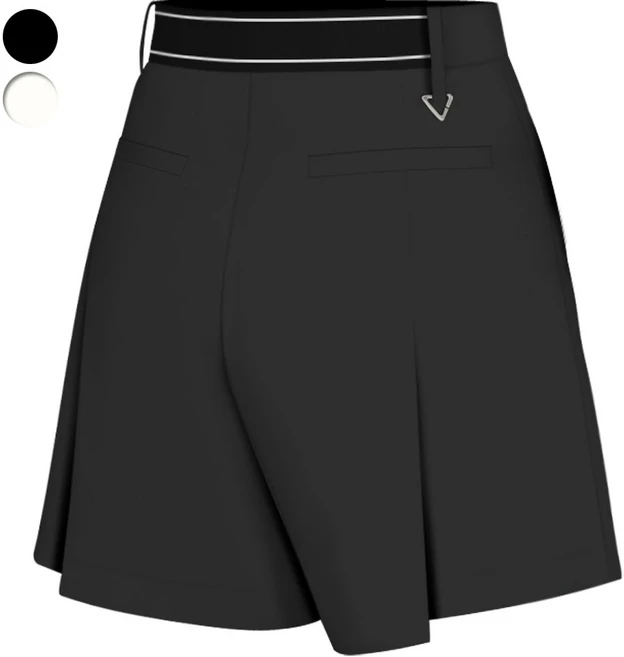 여성 골프 반바지 4부 와이드 주름 플리츠 스커트 치마 바지 여자 골프웨어 골프복 연습복