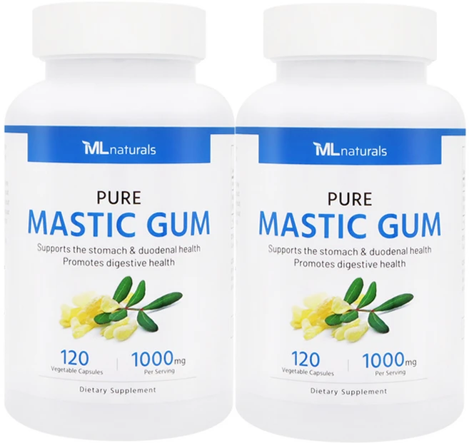 [미국빠른직구] 마이라이프 내추럴스 매스틱검 1000mg 120정 2병, 2개