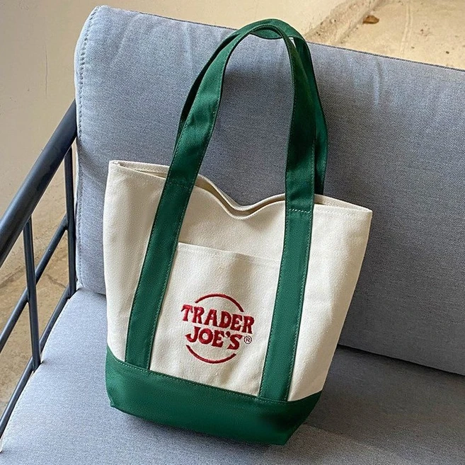 트레이더조 미니 에코백 TRADER JOES 코튼 캔버스 토트백