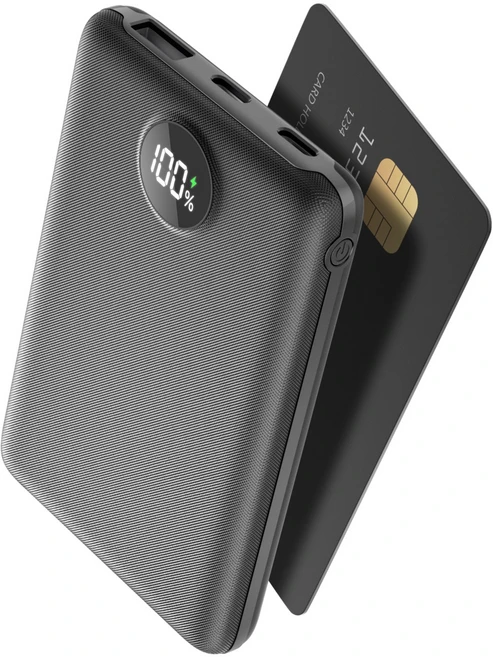 UOOFON 고속충전 미니 보조배터리 10000mAh PD 22.5W QC3.0 LED 잔량표시 포켓 휴대용+20W C타입 케이블, 블랙, N2