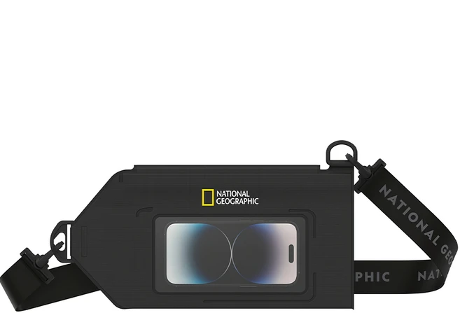 내셔널지오그래픽 모바일 방수 슬림 크로스백, 블랙, 1개