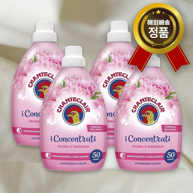 샹떼클레어 고농축 섬유유연제 모란&목련, 4개, 1L