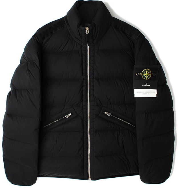 스톤 아일랜드 (명품) 24FW 심리스 터널 나일론 패딩 블랙 811543028