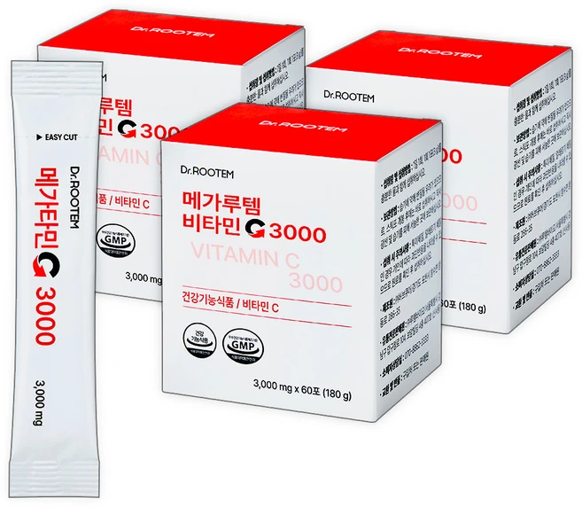 메가 비타민C 3000 고함량 맥스 비타민C, 60회분, 180g, 3세트