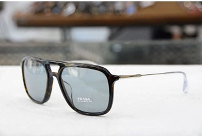 프라다 SPR 06VF 2AU3C2 남성용 사각 선글라스