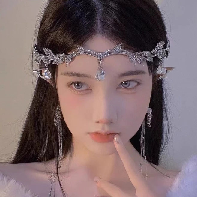 헤어악세사리 보석머리띠 헤어밴드 머리띠 목걸이