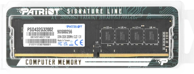 패트리어트 DDR4 32G PC4-25600 CL22 SIGNATURE 3200MHz 파인인포, 1개