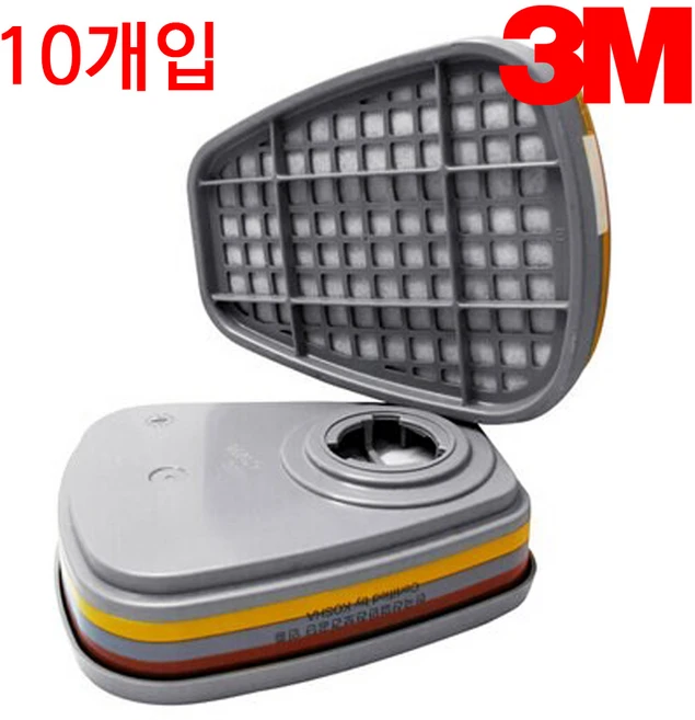 3M 방독마스크 방독정화통 6003K 유기화합물용 할로겐용 황하수소용 아황산용, 10개