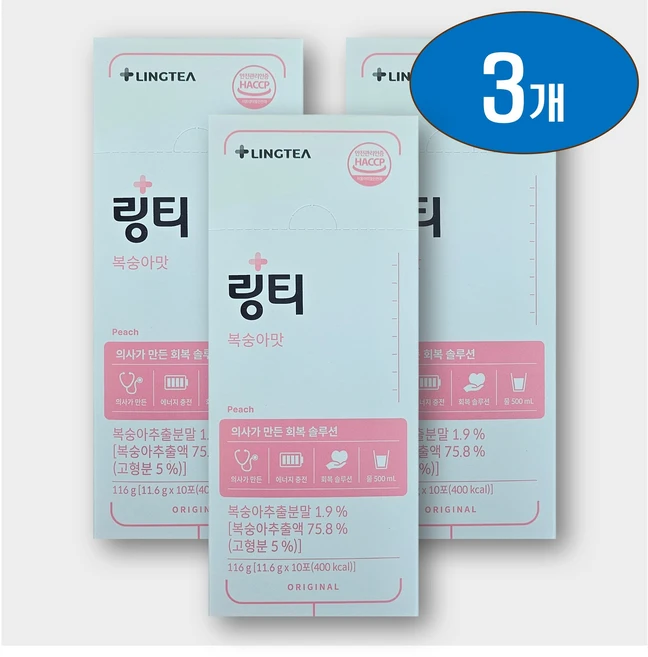 링티 분말 116g 복숭아맛 10개입 3개, 11.6g, 30개