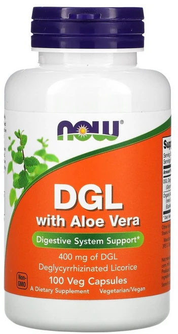 나우푸드 DGL 알로에 베라 함유 400mg 100베지캡슐, 100정, 1개