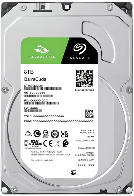 씨게이트 바라쿠다 HDD, ST8000DM004, 8TB