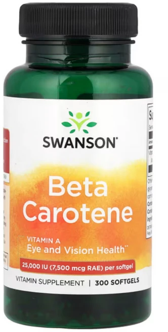 스완슨 베타 카로틴 Beta Carotene 25 000IU 300정, 1개