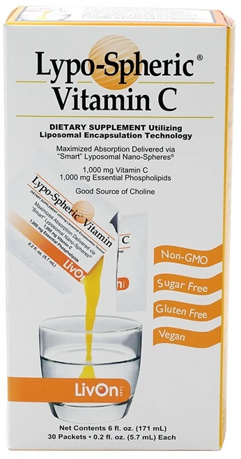 Lypo-Spheric 리포스페릭 리포조말 비타민C 1000mg 30팩 물에타먹는비타민, 171ml, 1박스