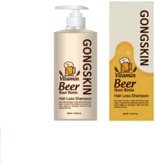 공스킨 비타민 맥주 효모 비오틴 탈모 대용량 샴푸, 2개, 500ml