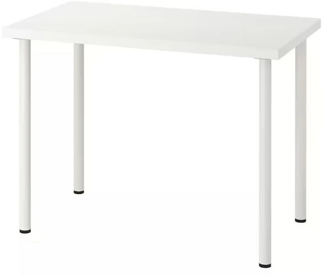 [withIKEA]이케아 테이블 LINNMON+ADILS 린몬+아딜스 화이트 100x60 cm, 이케아 홈퍼니싱 핸드북 파일 제공