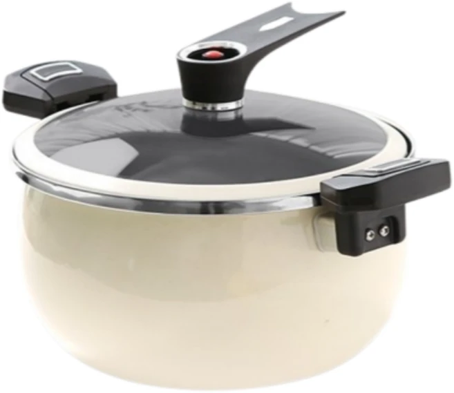 이잼쿡 진공저압냄비 인덕션 솥밥 전골 양수냄비 세라믹, 1개, 아이보리, 5L