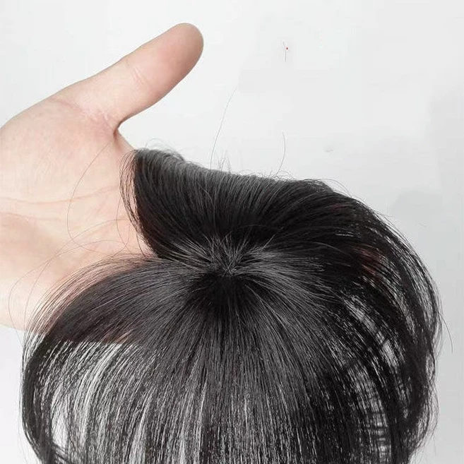 유미 원핀 볼륨커버 인모 정수리 부분가발, 1개, 블랙