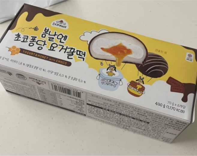 여수언니봄날엔 초코퐁당 요거꿀떡 간식 (70 g x 6개입), 1세트, 420g