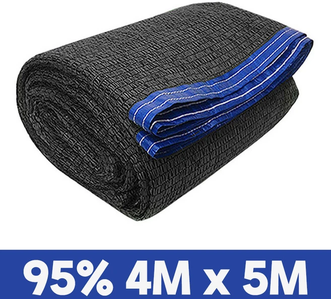 그늘애 차광막 흑색 95% 98% 이중직 흑색+녹색 강력사중직 그늘막 국내생산 주문제작 차광망 햇빛차단 옥상 캠핑 세차장, 95% 흑색 차광막 4mx5m(4면봉재)+로프 10m