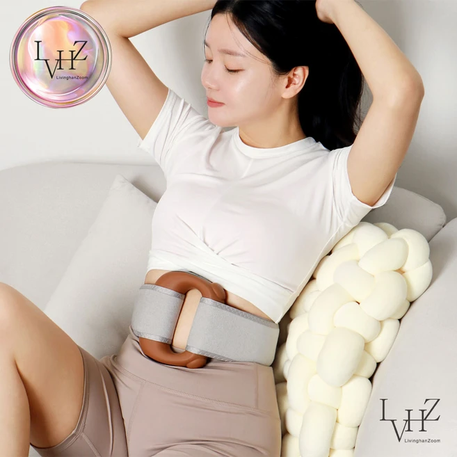 리빙한줌 디핸들프로 무선 온열 전신 벨트 5단 마사지기 (두 손 편하게 종아리 허리 어깨까지) D-Handle Pro 정품, 러블리 핑크, 러블리 핑크