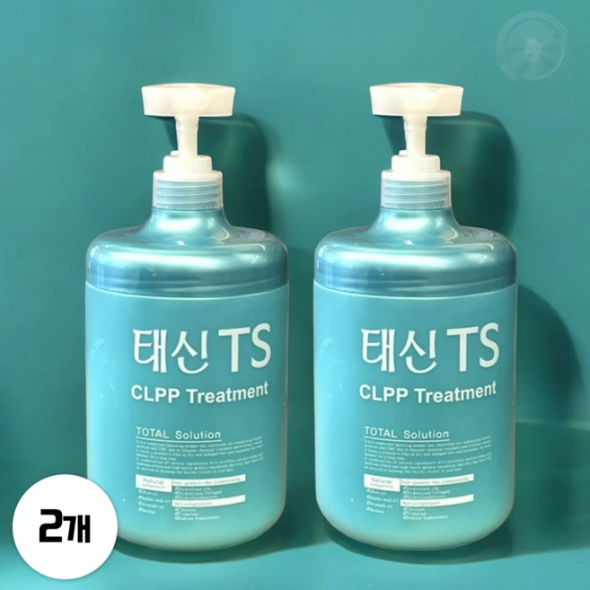 태신TS 트리트먼트 CLPP 모발 콜라겐 미용실 물미역 손상 1000ml 2개, 1L