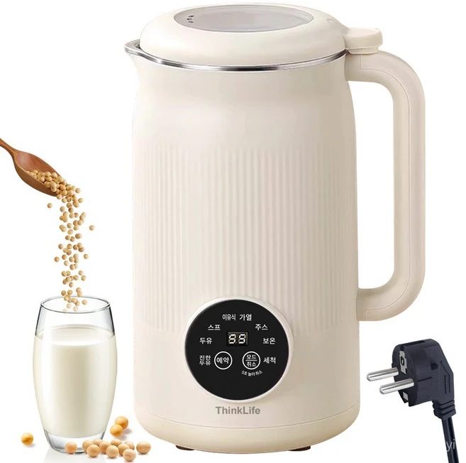 씽크라이프 원터치 1000ml 대용량 두유제조기, 2분 자동세척, 한글 패널, 두유/이유식/스프/주스 제조
