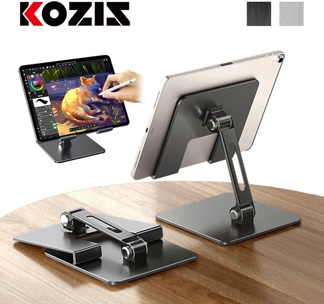 코지스 탁상용 스탠드 접이식 태블릿 거치대, 02 다크 그레이