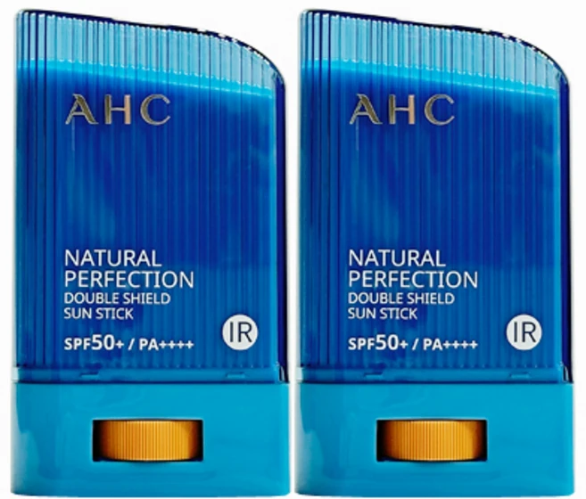 AHC 내추럴 퍼펙션 더블 쉴드 선스틱 SPF50+/PA++++, 22g, 2개