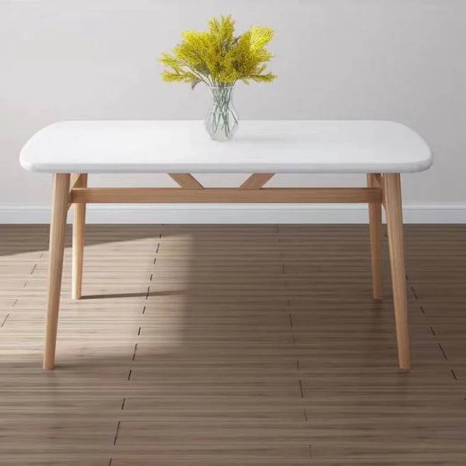 FONOW 5인용식탁 심플하고 예쁜 거실 식탁 120CM, 4인용, B-베이지