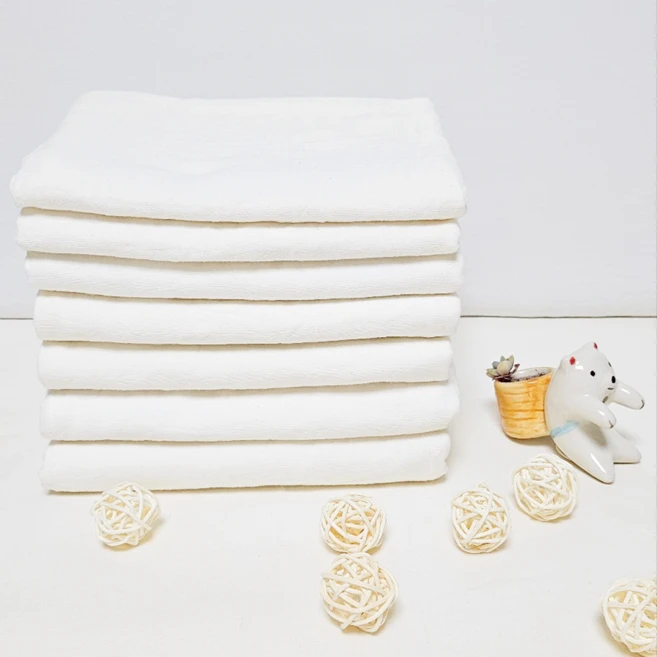 [10장구매시+1] 정련완료 빨수록 부드럽고 먼지없는 강화 소창수건, 아이보리 3겹, 1개