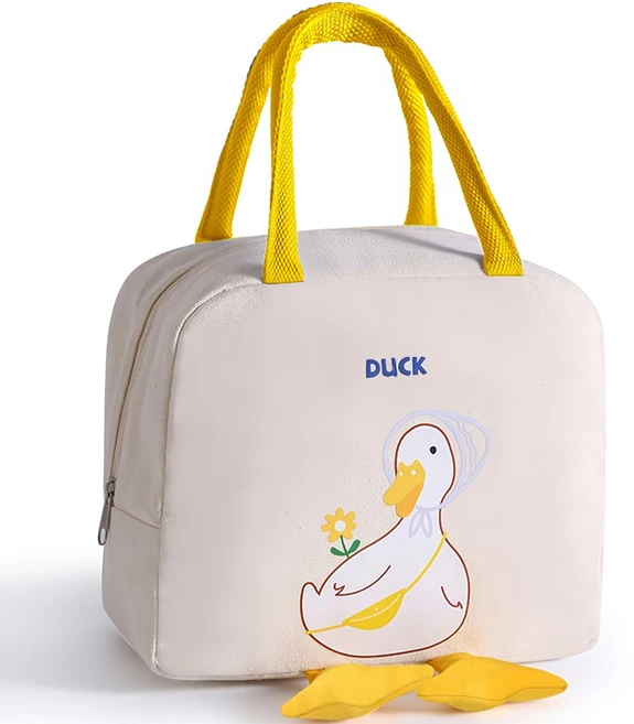 러버덕 도시락 가방, 베이지, 1개