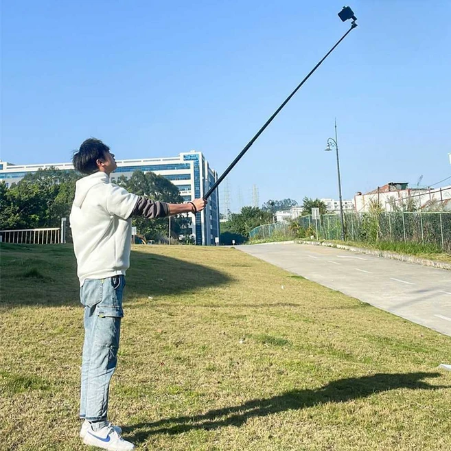 셀카봉 3미터 장대 촬영 휴대폰 스마트폰 배경 초장거리 클립 고급형 방송용, 1개, 3m 셀카봉 + 거치대 + 리모컨