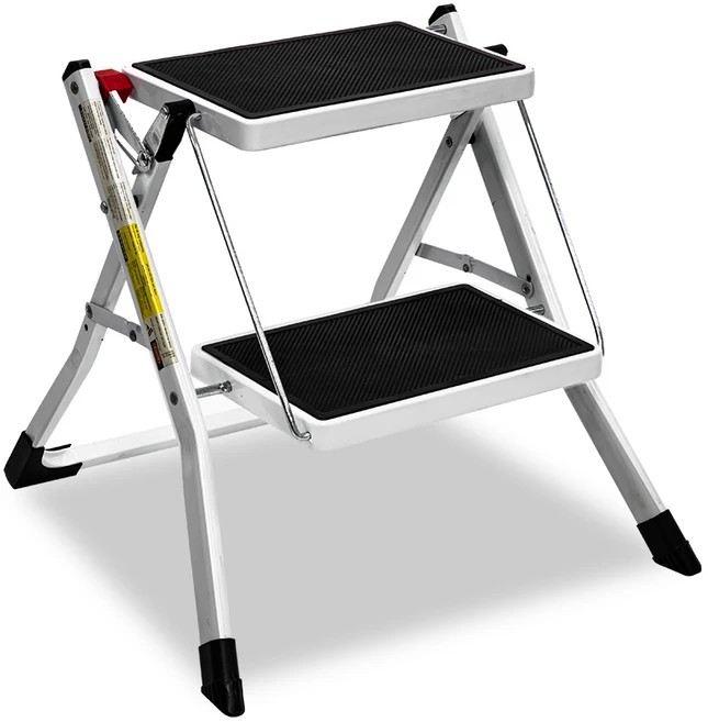 로티홈시스 발판 사다리 2단, 화이트블랙