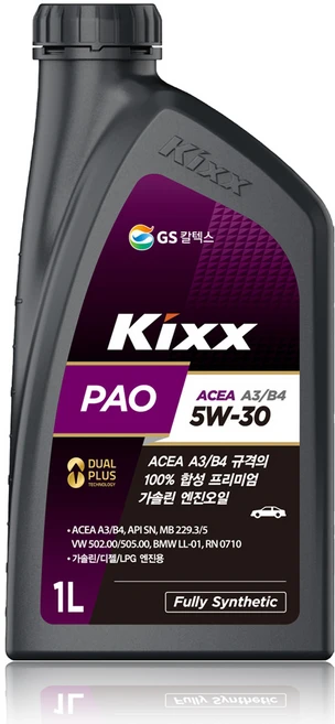 킥스 파오 에이쓰리/비포 프리미엄 가솔린 엔진오일 1L, 4개, 5w30