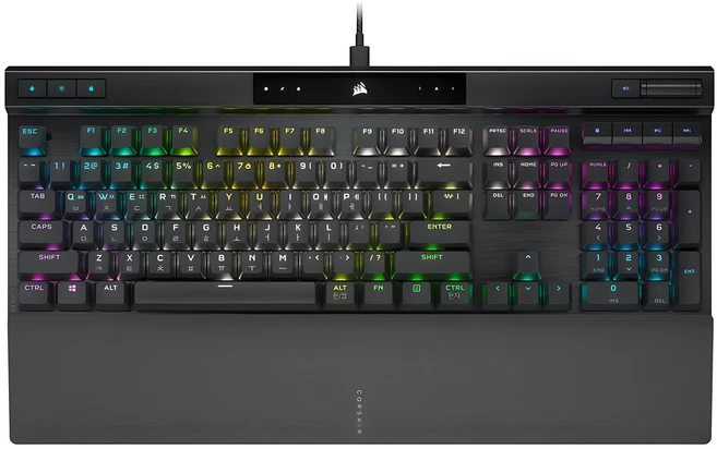 커세어 K70 RGB PRO 게이밍 기계식 유선 일반형 키보드, 블랙, RGP0125, 저소음 적축