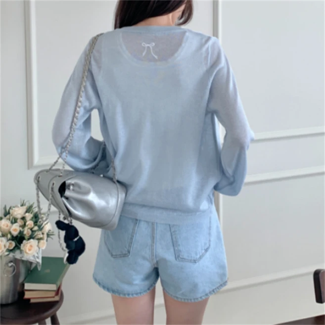 시스루 여름 얇은 니트 가디건