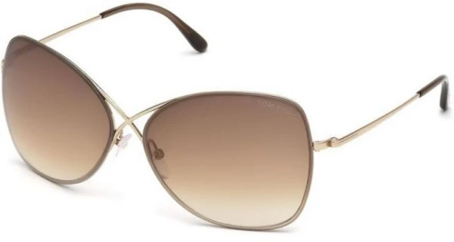 톰 포드 버터플라이 선글라스 TF250 콜레트 28F 로즈 골드 FT0250, 1개