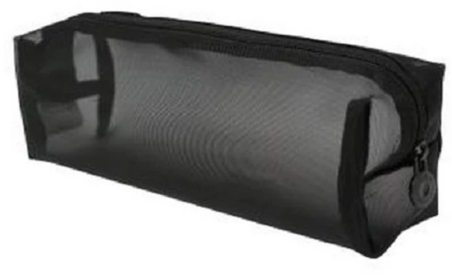 모닝글로리 비움 메시 펜 파우치 대형, 블랙, 1개