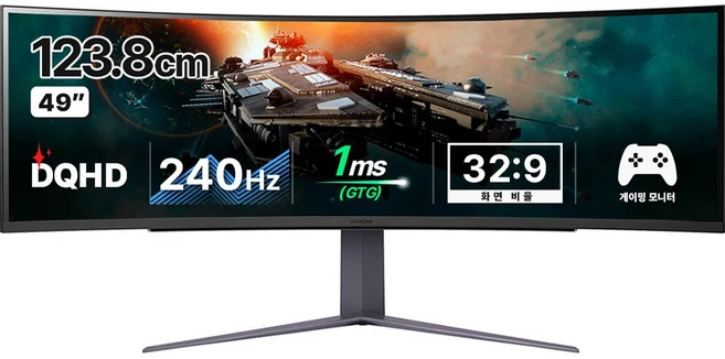 LG전자 DQHD 울트라기어 게이밍 커브드 모니터 방문설치, 123.8cm, 49gr85DC