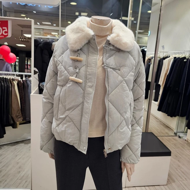 온앤온 토굴 단추 크롭 패딩점퍼 NJP4WM999