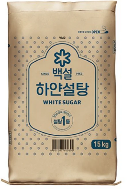 백설 하얀설탕, 15kg, 1개