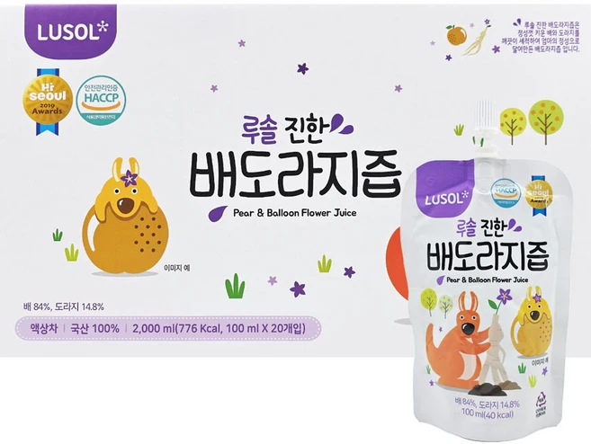루솔 진한 배도라지즙, 100ml, 20개