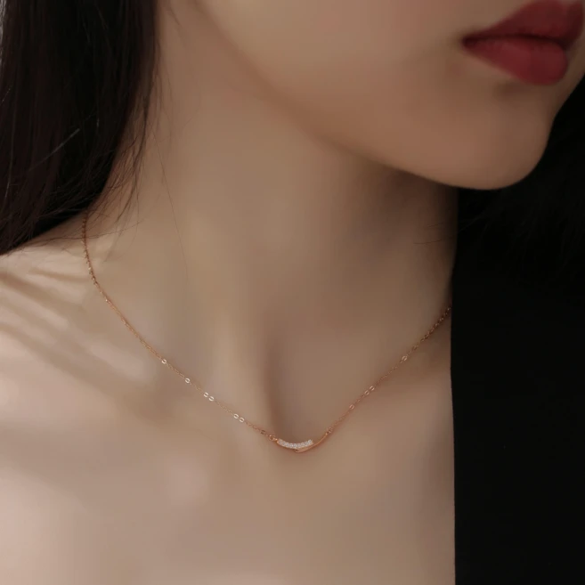 티모니 여성 14k GF 데일리 목걸이 스마일 체인 목걸이 여성패션 선물추천