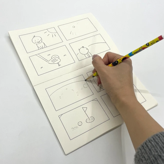 노트 A5 분할그리드 드로잉수첩 스케치콘티북