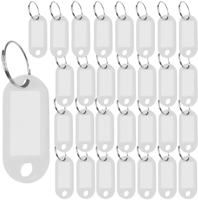 [30개 묶음] (키고리네임텍 1호 30p SET) 열쇠 네임택 이름표 키홀더 열쇠연결 분실방지 정리정돈