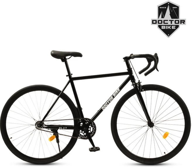 닥터바이크 픽시 자전거 700C 4700mm 입문용 초등학생 중학생 픽시자전거 PS-27, 1개, 160cm, 블랙